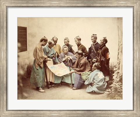 Framed Satsuma samurai during boshin war period Print