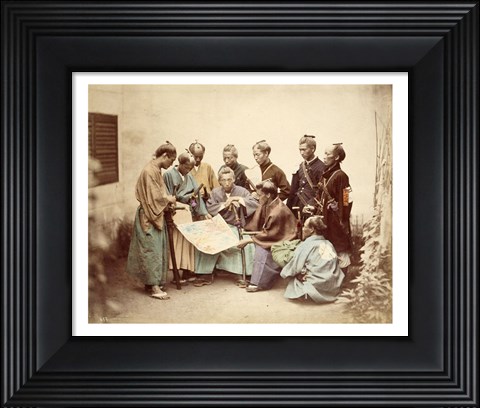 Framed Satsuma samurai during boshin war period Print