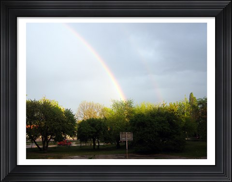 Framed Double Rainbow, Poland Print