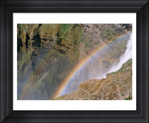 Framed Rainbow by Waterfall Print