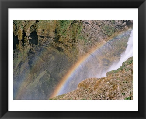 Framed Rainbow by Waterfall Print