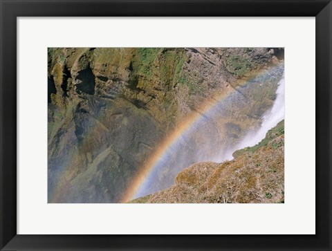 Framed Rainbow by Waterfall Print