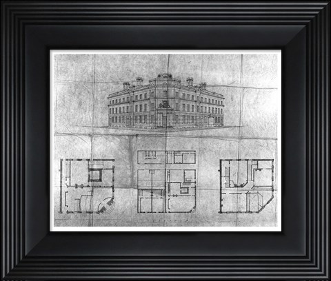Framed Plans for bank of British North America Toronto Print