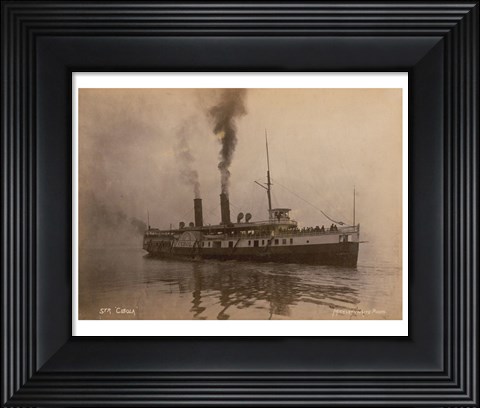 Framed Steamer Cibola - launched in 1887 Print