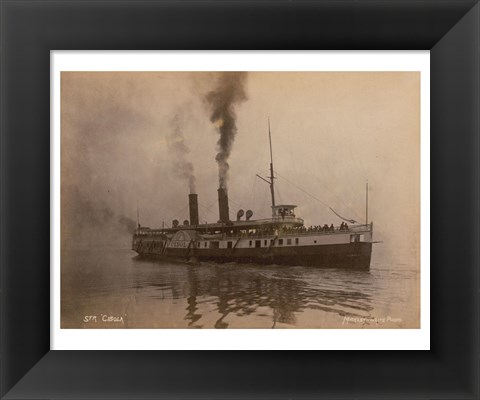 Framed Steamer Cibola - launched in 1887 Print