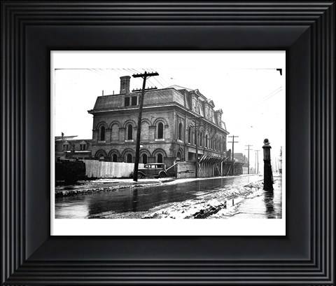 Framed St. Andrew&#39;s Market building on Adelaide Avenue, Toronto, Ontario, Canada. Print