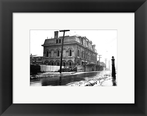 Framed St. Andrew&#39;s Market building on Adelaide Avenue, Toronto, Ontario, Canada. Print