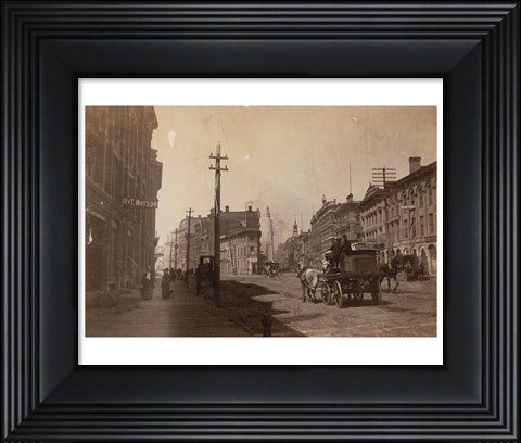 Framed Wholesale Stores. Front &amp; Wellington Sts. at Church St. Toronto, Canada Print