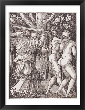 Framed Adam and Eve Exit Eden Print