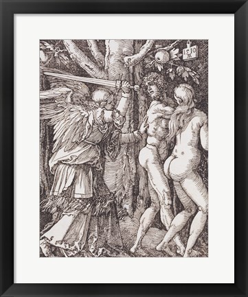 Framed Adam and Eve Exit Eden Print