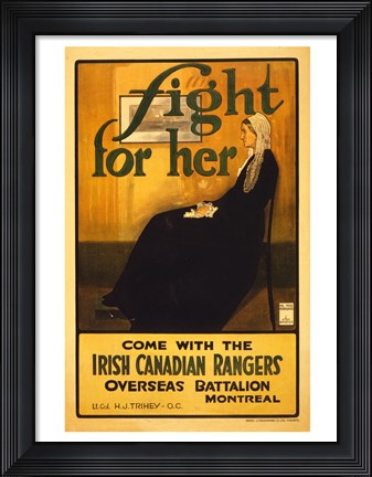 Framed Fight For Her Print