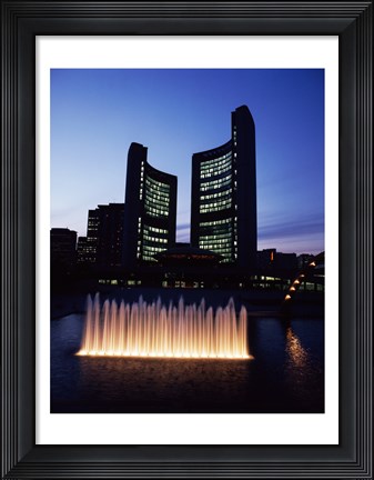 Framed City Hall &amp; Nathan Phillips Square, Toronto, Canada Print