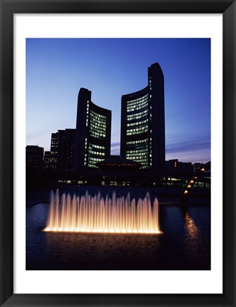 Framed City Hall &amp; Nathan Phillips Square, Toronto, Canada Print