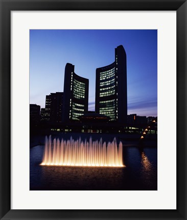 Framed City Hall &amp; Nathan Phillips Square, Toronto, Canada Print