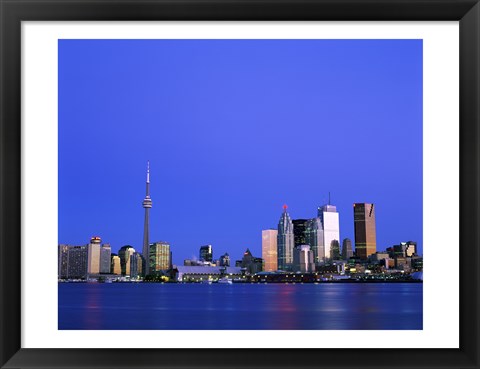 Framed Buildings on the waterfront, CN Tower, Toronto, Ontario, Canada Print