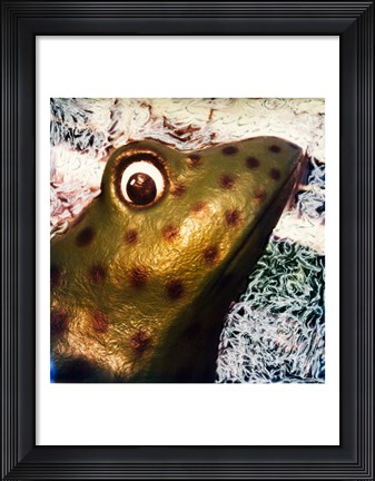 Framed Profile of playground frog Print