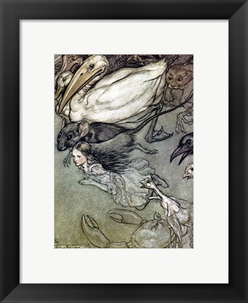 Framed Alice in Wonderland, The Pool of Tears Print