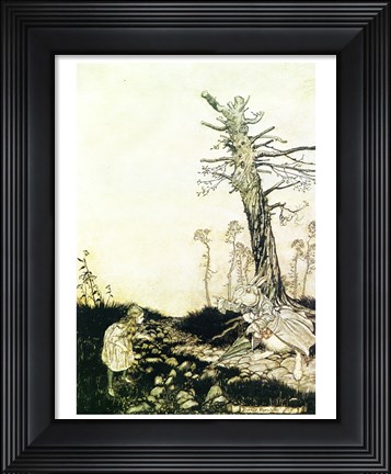Framed Alice in Wonderland, Why Mary Ann, what are you doing out here Print