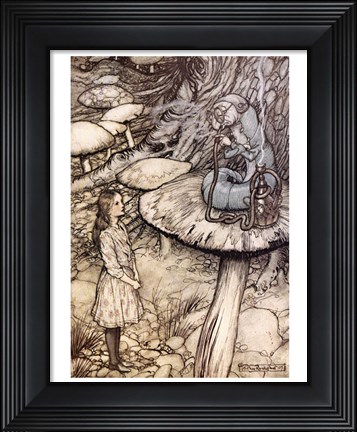 Framed Alice in Wonderland, Advice from a Caterpillar Print