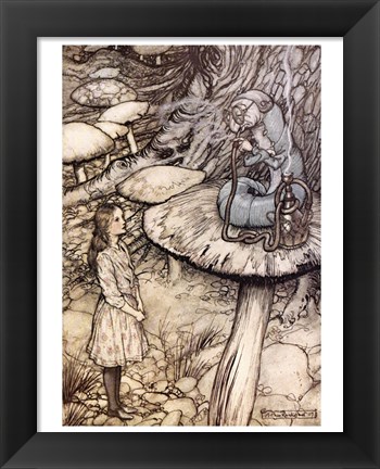 Framed Alice in Wonderland, Advice from a Caterpillar Print