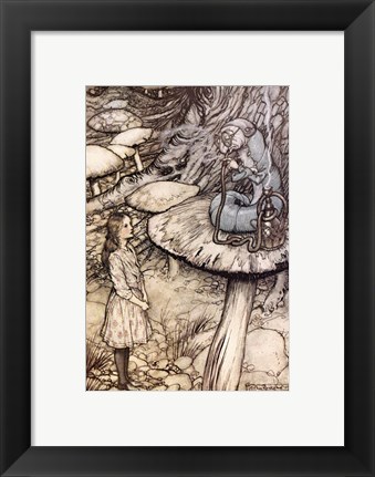 Framed Alice in Wonderland, Advice from a Caterpillar Print