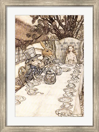 Framed Alice in Wonderland A Mad Tea Party Print