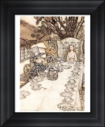Framed Alice in Wonderland A Mad Tea Party Print