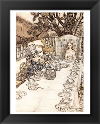 Framed Alice in Wonderland A Mad Tea Party Print