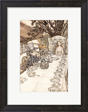 Framed Alice in Wonderland A Mad Tea Party Print
