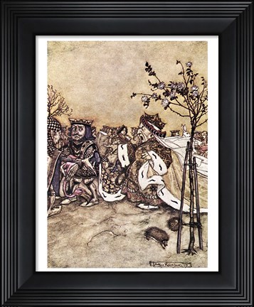 Framed Alice in Wonderland, Off with her head! Print