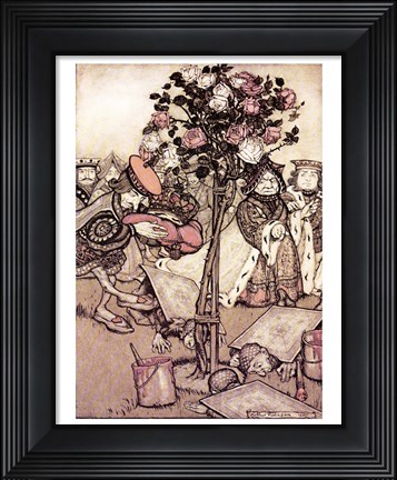 Framed Alice in Wonderland, Turn them over Print