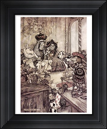 Framed Alice in Wonderland, Who stole the Tarts Print