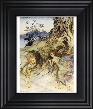 Framed Puck and a Fairy Print