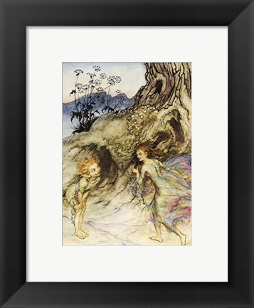 Framed Puck and a Fairy Print