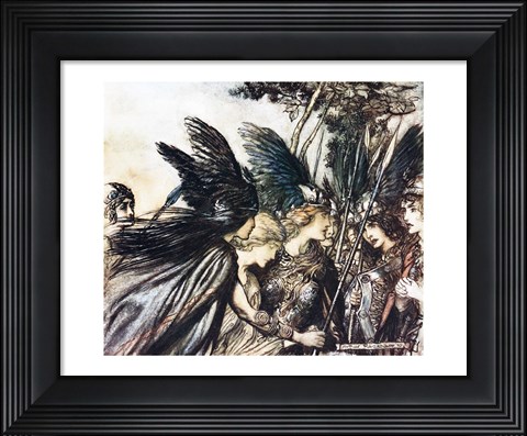 Framed Rhinegold and the Valkyries Print