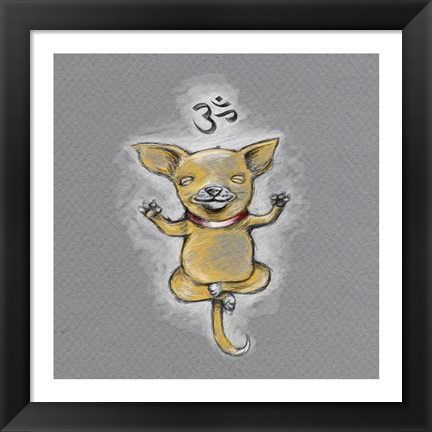 Framed Enlightened Chihuahua Print