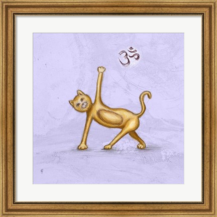 Framed Yoga Cat II Print