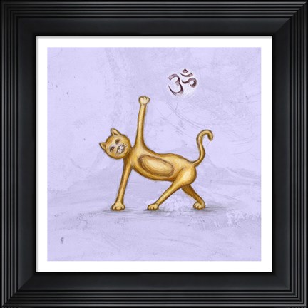 Framed Yoga Cat II Print