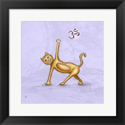 Framed Yoga Cat II Print