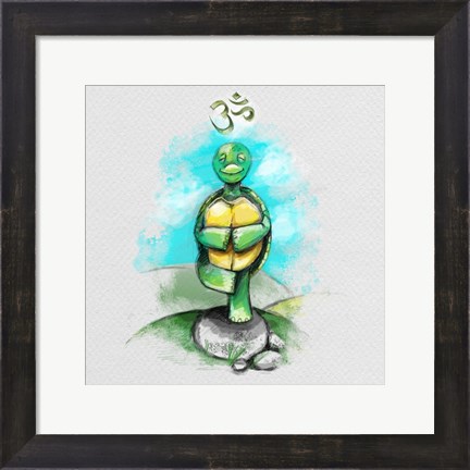Framed Yoga Turtle II Print