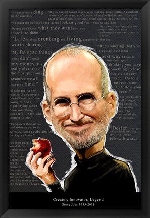 Framed Steve Jobs - Creator, Innovator, Legend Print