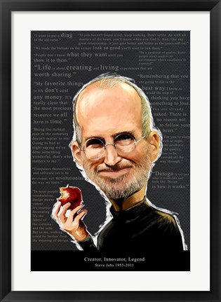 Framed Steve Jobs - Creator, Innovator, Legend Print