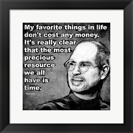 Framed Steve Jobs Quote I Print