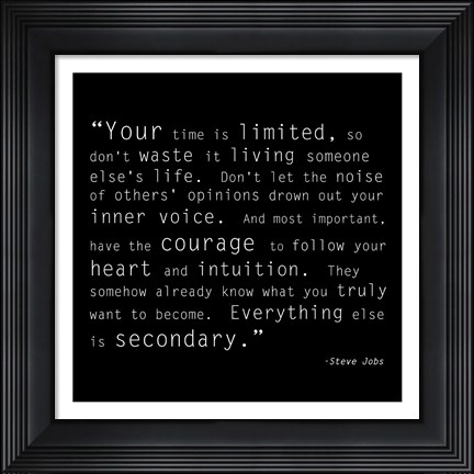 Framed Time Quote Print