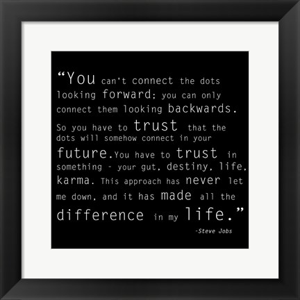 Framed Trust Quote Print