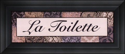 Framed La Toilette Purple Print