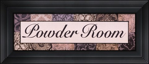 Framed Powder Room Purple Print