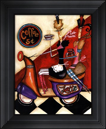 Framed Coffee 5 Cents Print