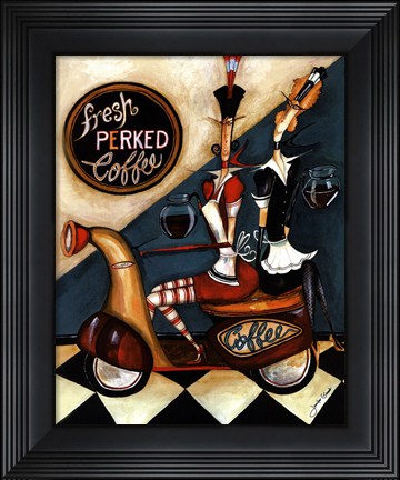 Framed Fresh Perked Coffee Print