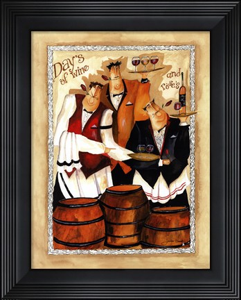 Framed Wine &amp; Roses II Print